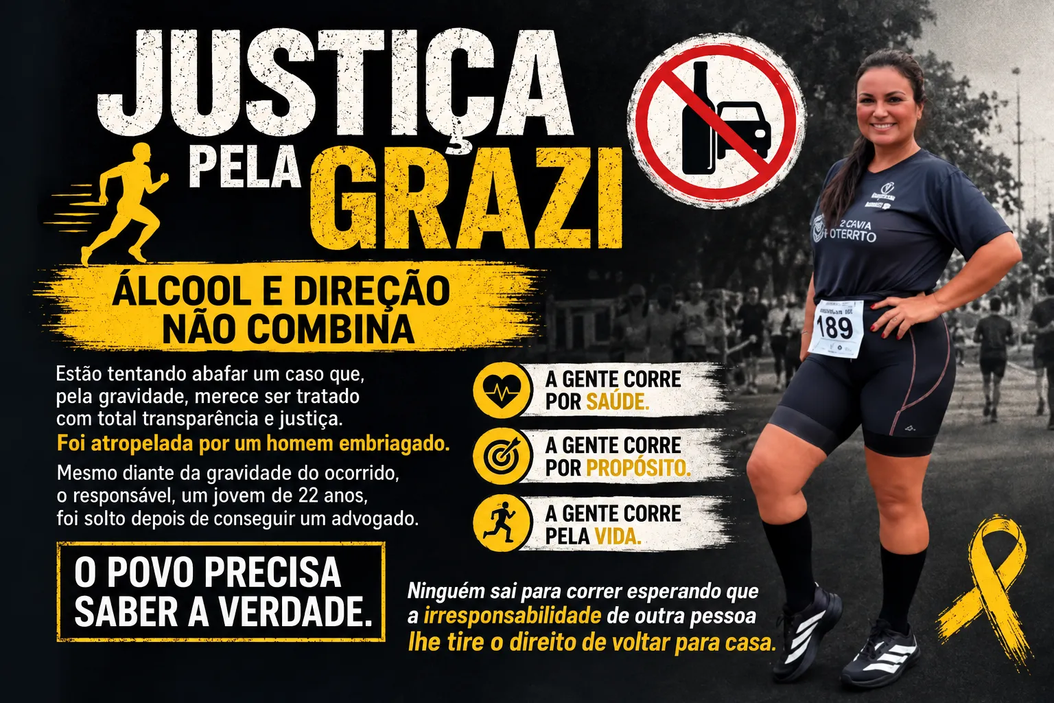 SINDSERH-MS manifesta solidariedade e cobra justiça para Grazi, vítima de atropelamento causado por motorista embriagado