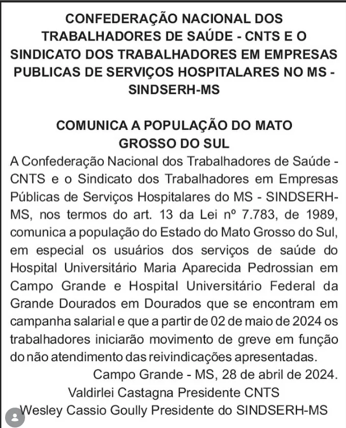 Nota GREVE