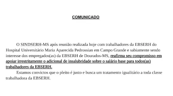 COMUNICADO