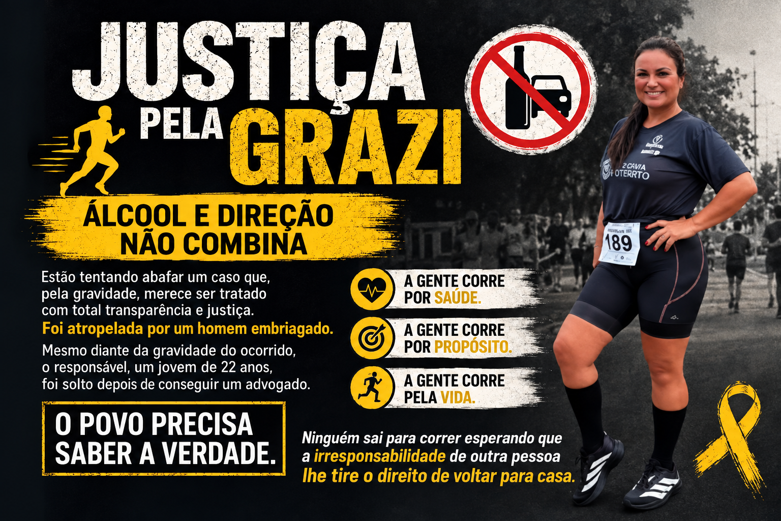 SINDSERH-MS manifesta solidariedade e cobra justiça para Grazi, vítima de atropelamento causado por motorista embriagado
